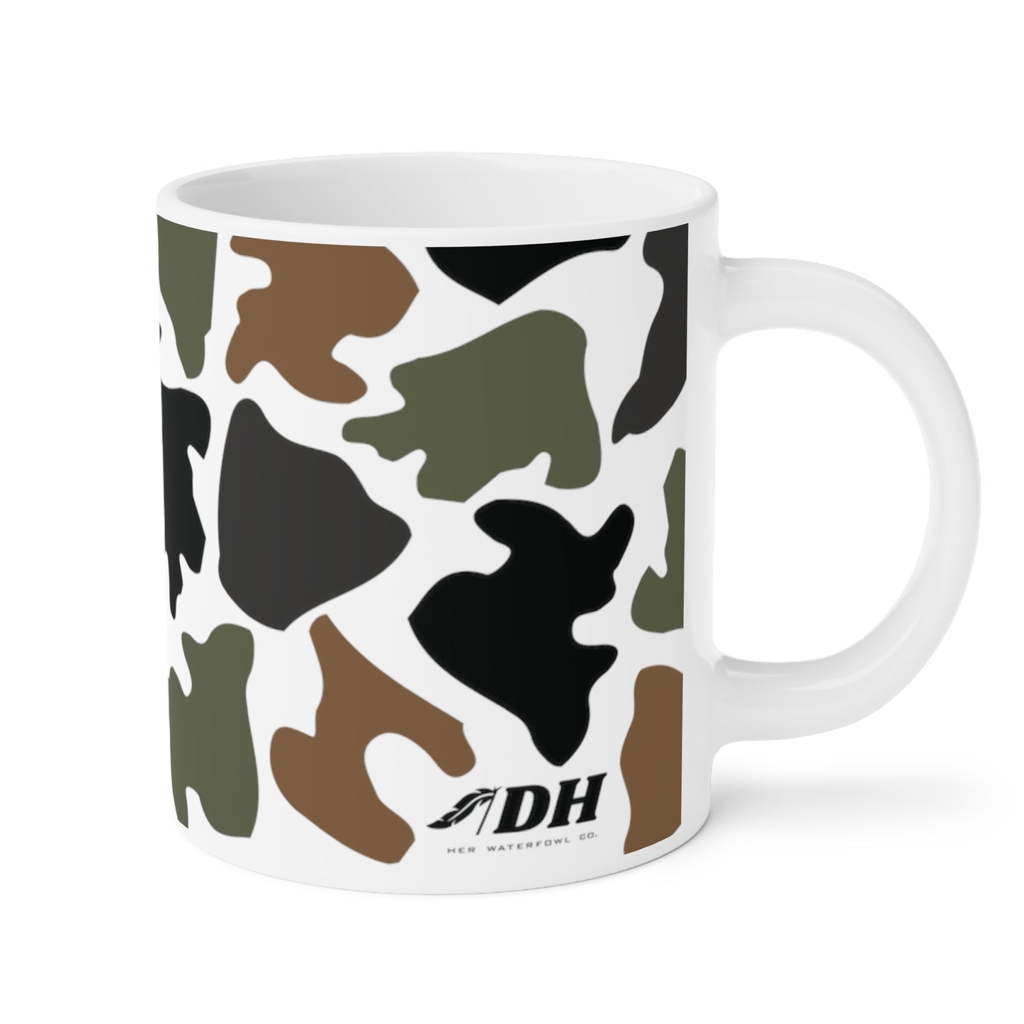 Coffee, Bacon & Ducks White Camo Mug (20oz)