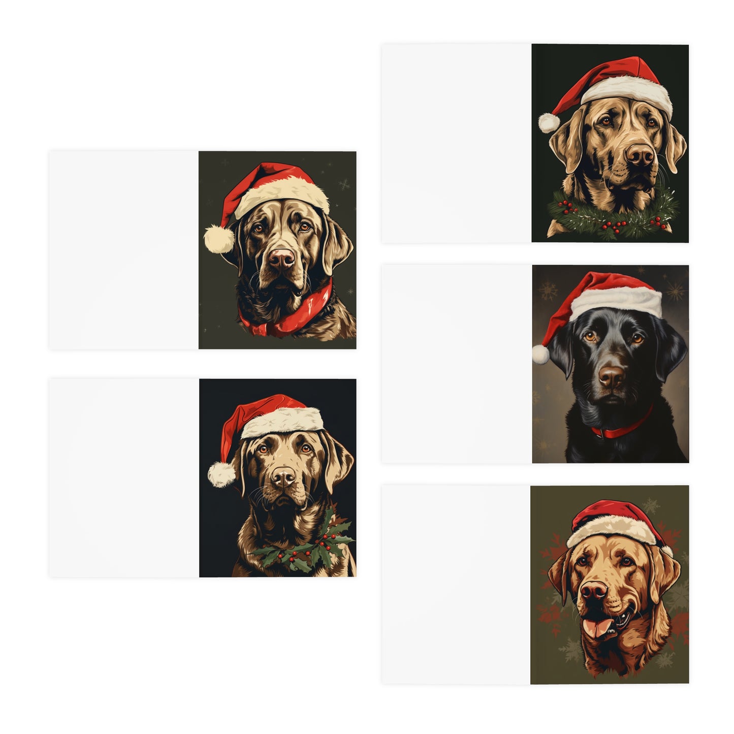 Lab Christmas Card 5-Pack (Blank Inside)