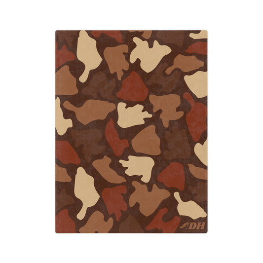 Old School Camo Fleece Blanket in Autumn 80"x60"