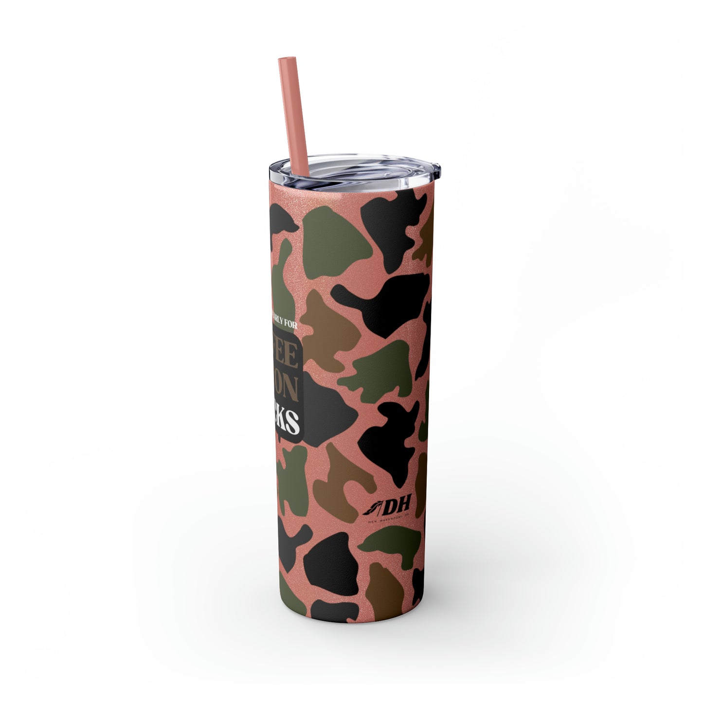 Coffee, Bacon & Ducks Skinny Tumbler with Straw (Multiple Colors)