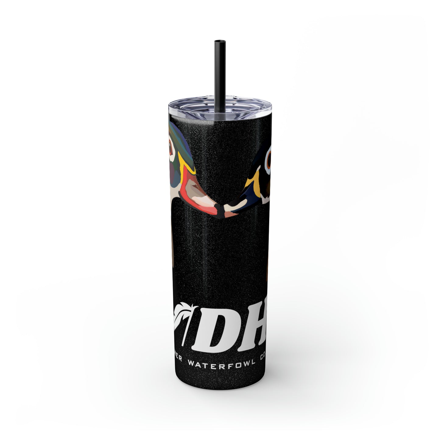 Woodie Drake & Hen Skinny Tumbler with Straw (Multiple Colors)