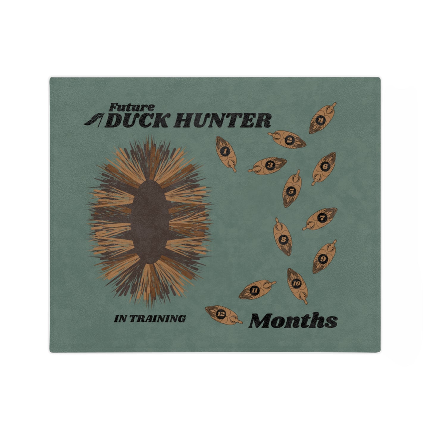 Future Duck Hunter Monthly Milestone Baby Blanket