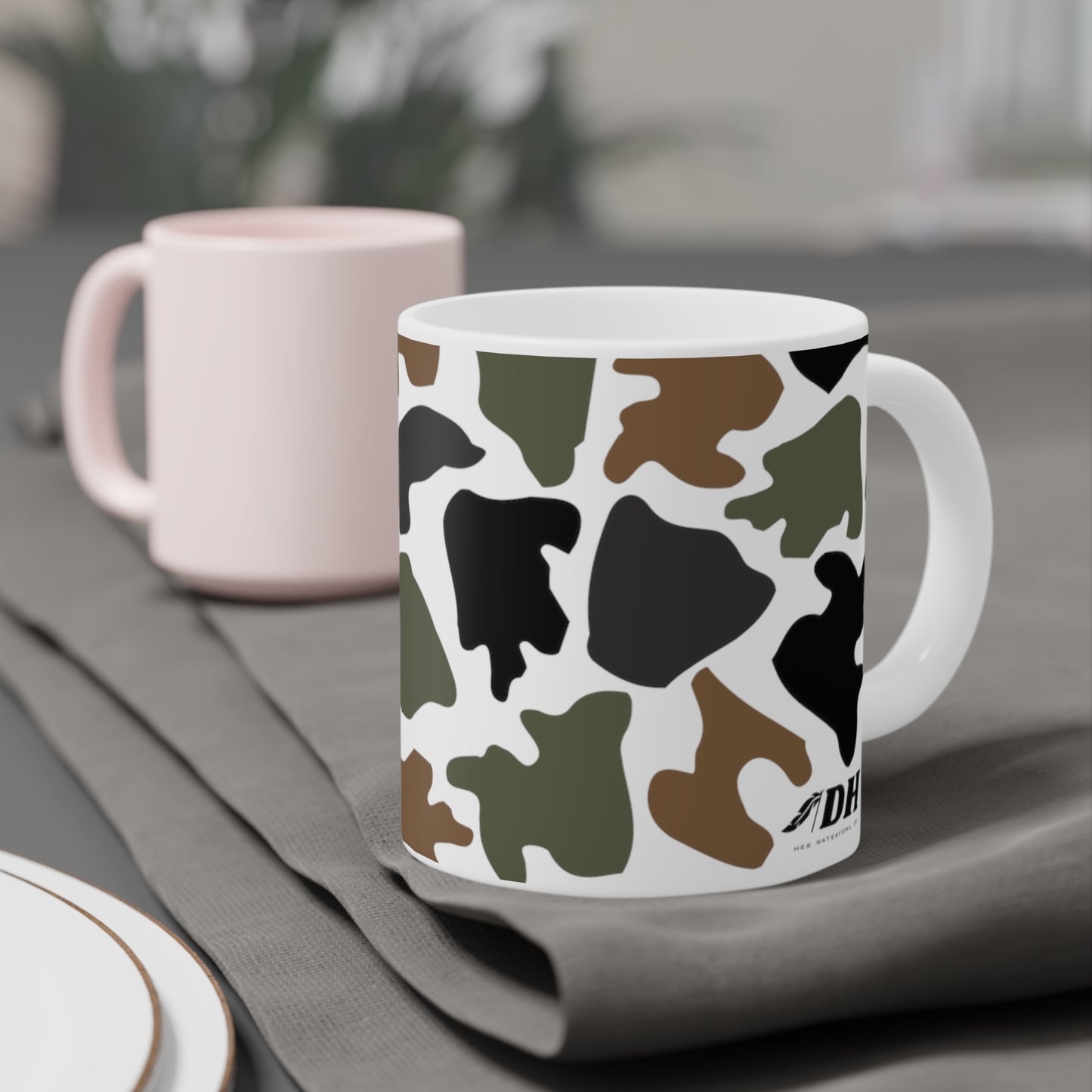 Coffee, Bacon & Ducks White Camo Mug (20oz)