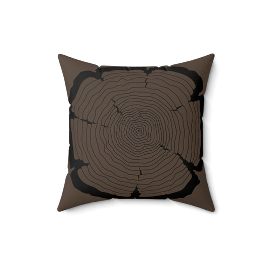 Wood Slab Brown Pillow