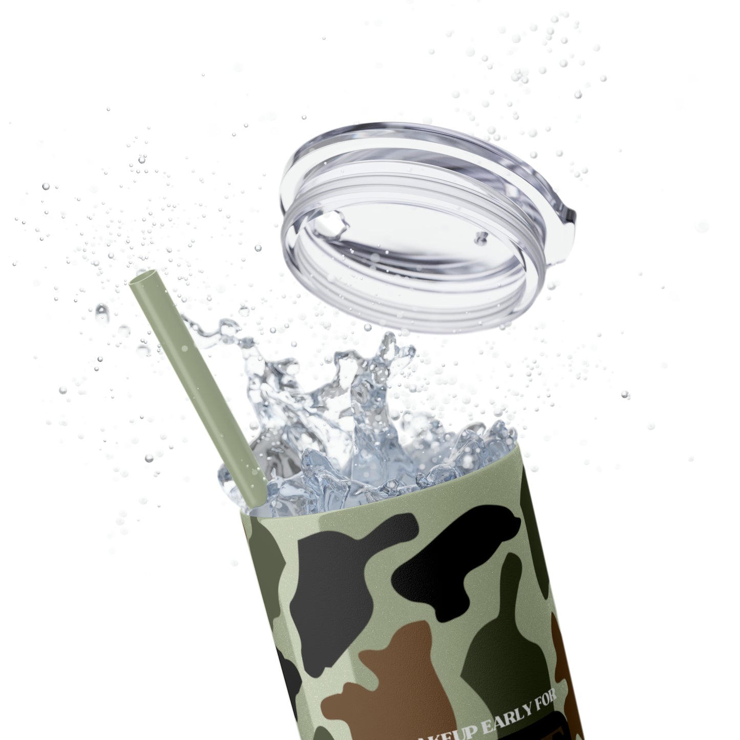 Coffee, Bacon & Ducks Skinny Tumbler with Straw (Multiple Colors)