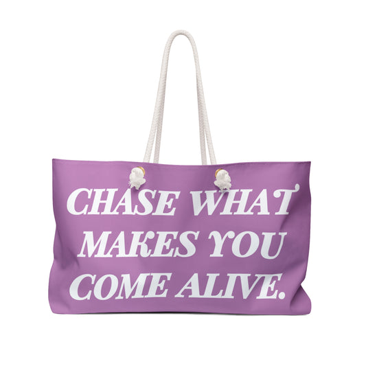 DH CHASE Weekender Bag (White//Lilac)