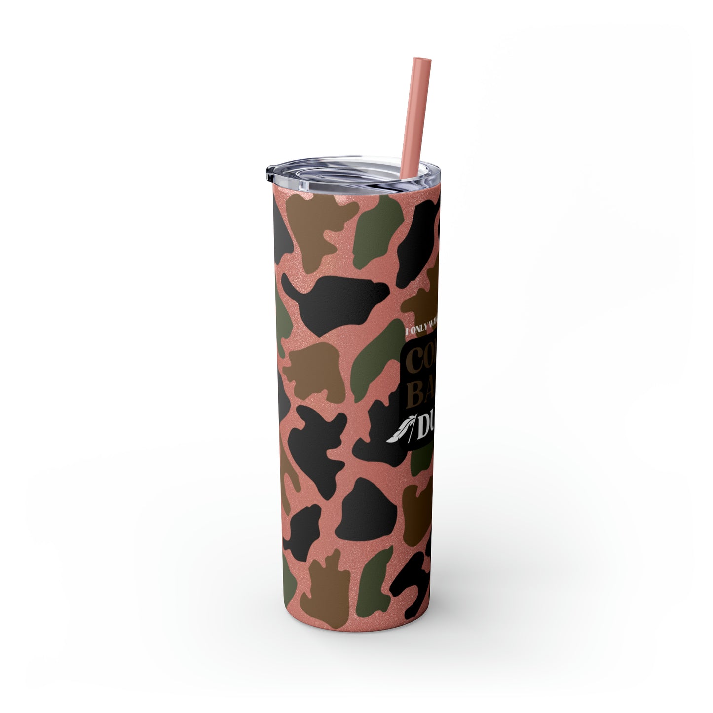 Coffee, Bacon & Ducks Skinny Tumbler with Straw (Multiple Colors)