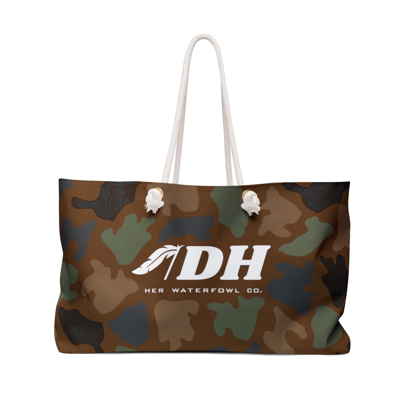 OLD SCHOOL DH Weekender Bag (White DH/Brown Background)