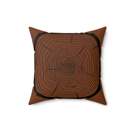 Wood Slab Rust Pillow