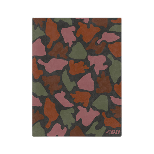 Old School Camo Fleece Blanket in Stream 80"x60"