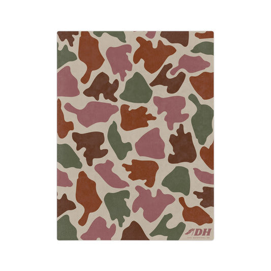 Old School Camo Fleece Blanket in Fall 80"x60"