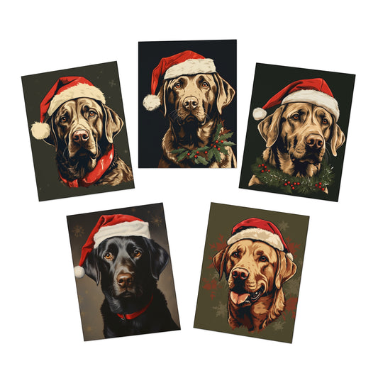 Lab Christmas Card 5-Pack (Blank Inside)