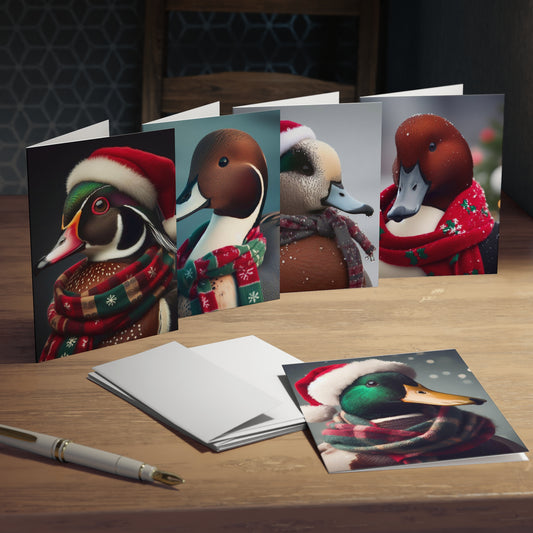 Duck Christmas Card 5-Pack (Blank Inside)