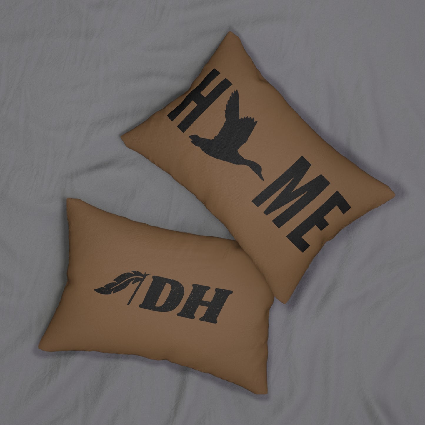 HOME Pillow in Rust/Black (20x14")