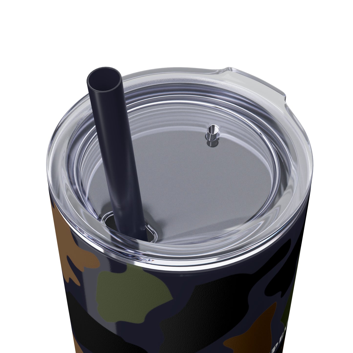 Coffee, Bacon & Ducks Skinny Tumbler with Straw (Multiple Colors)