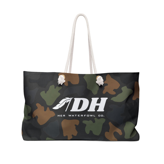 OLD SCHOOL DH Weekender Bag (White DH/Vintage Black Background)