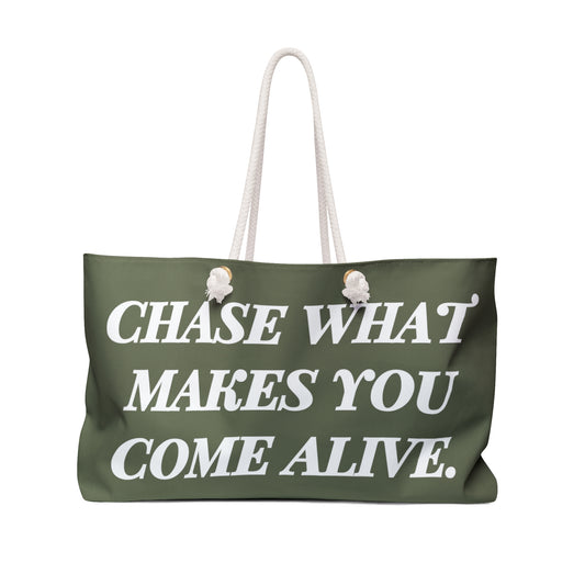 DH CHASE Weekender Bag (White/Olive)