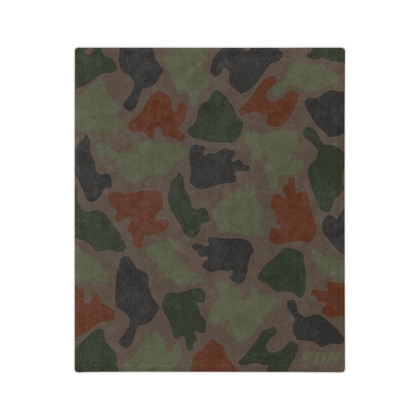 Old School Camo Fleece Blanket in Spruce 60"x50"