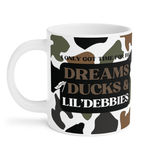 Dreams, Ducks & Lil' Debbies White Mug (20oz)