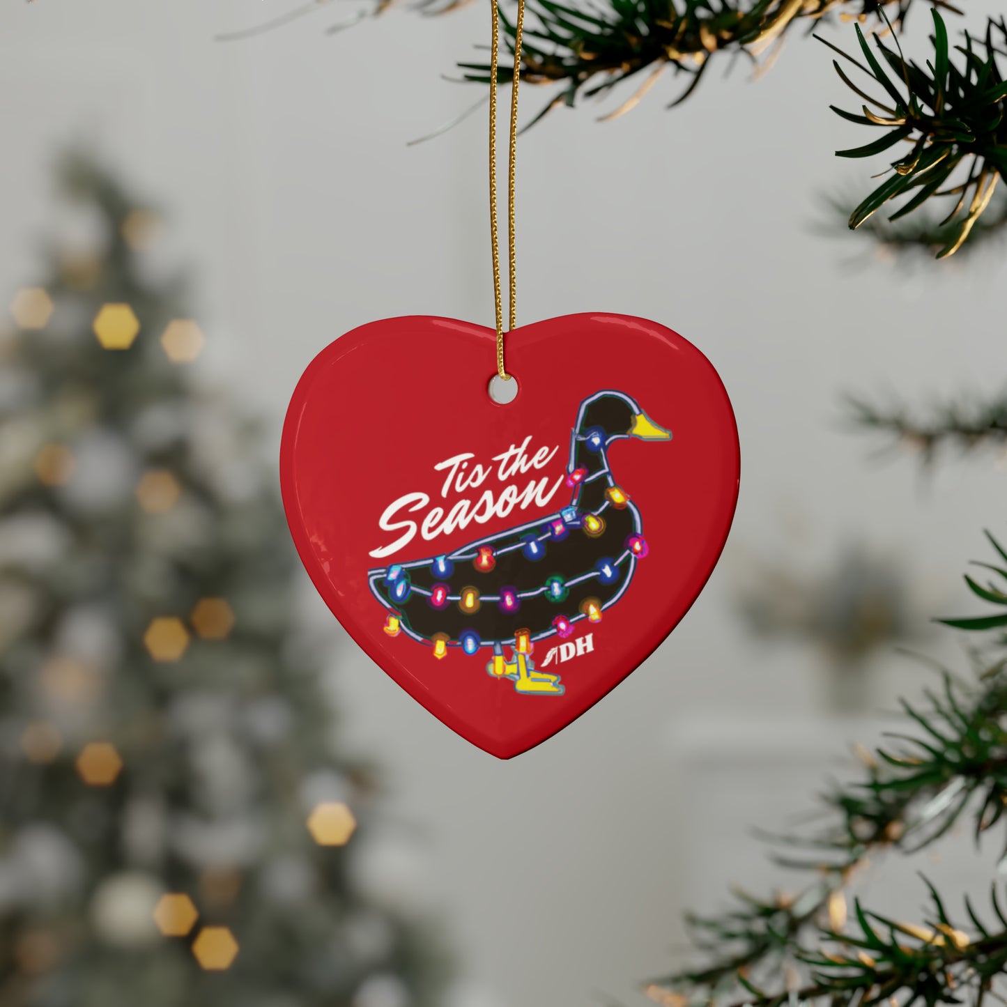 Tis the Season Ornaments - Red Heart