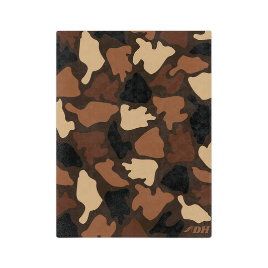 Old School Camo Fleece Blanket in Smores 80"x60"