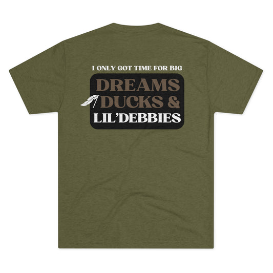 Dreams, Ducks & Lil' Debbies Tee (BACK DESIGN SHOWN / Multiple Colors)