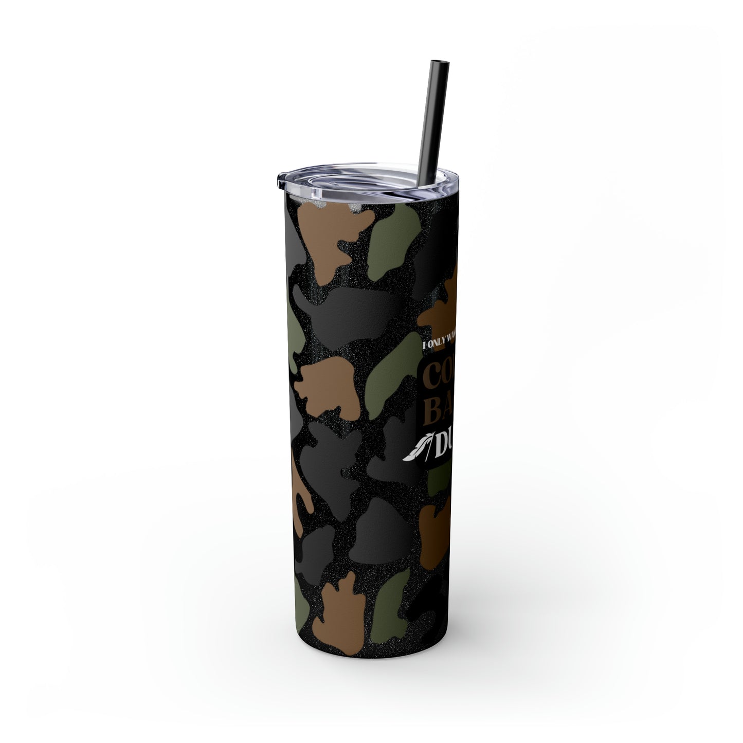 Coffee, Bacon & Ducks Skinny Tumbler with Straw (Multiple Colors)