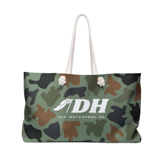 OLD SCHOOL DH Weekender Bag (White DH/Olive Background)