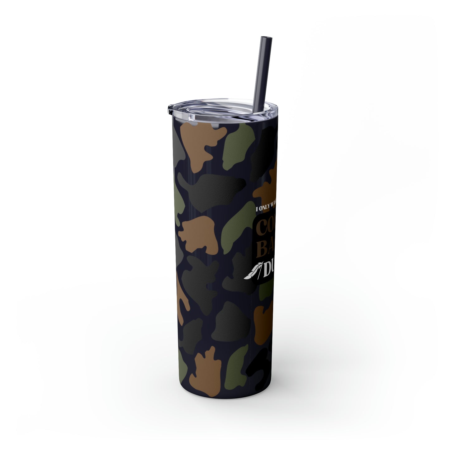 Coffee, Bacon & Ducks Skinny Tumbler with Straw (Multiple Colors)