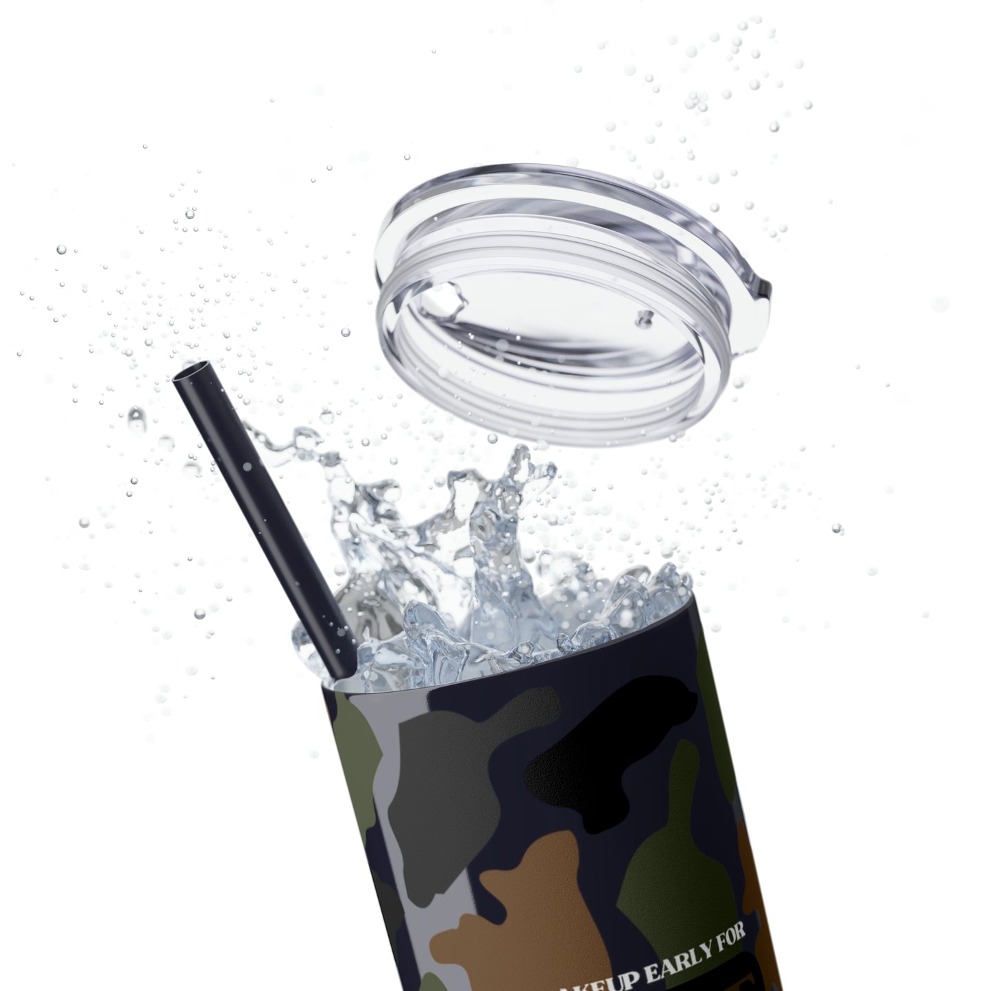 Coffee, Bacon & Ducks Skinny Tumbler with Straw (Multiple Colors)