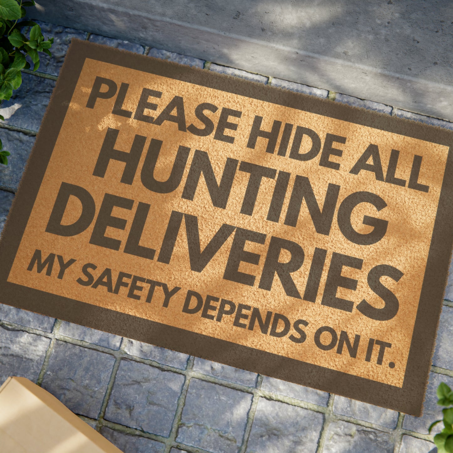 HUNTING DELIVERIES- SAFETY Doormat