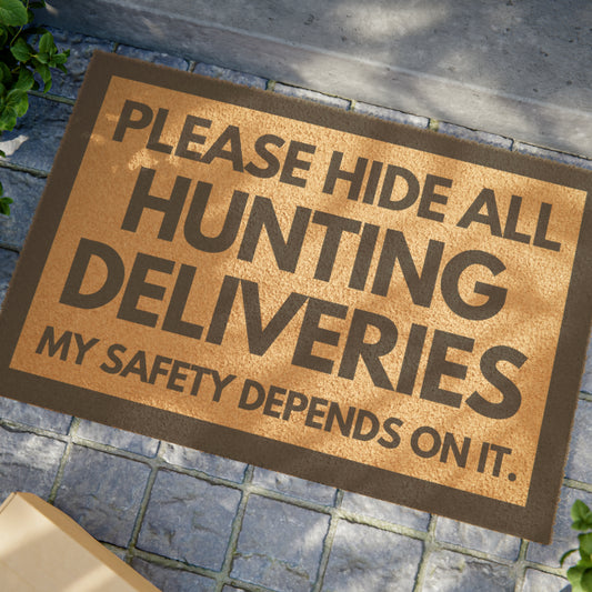 HUNTING DELIVERIES- SAFETY Doormat