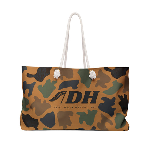 OLD SCHOOL DH Weekender Bag (Black DH/Light Brown Background)