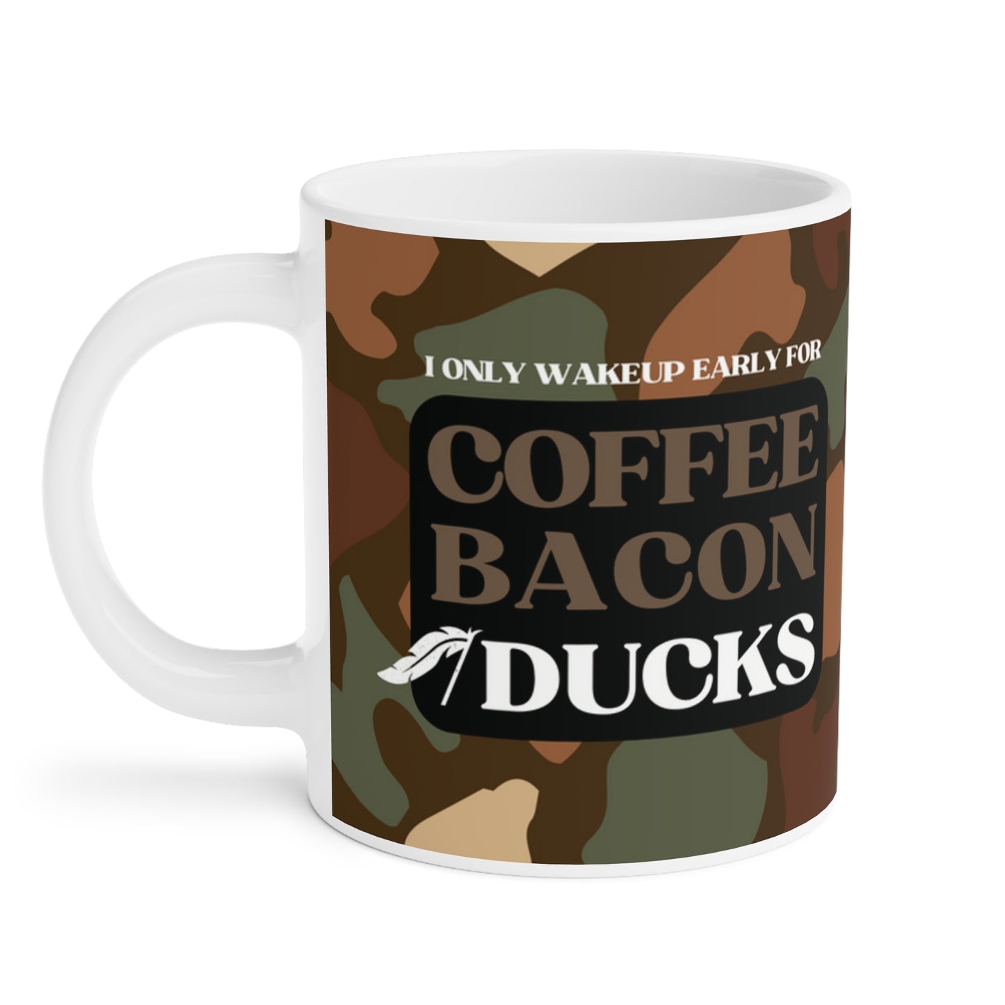 Coffee, Bacon & Ducks Camo Mug (20oz)