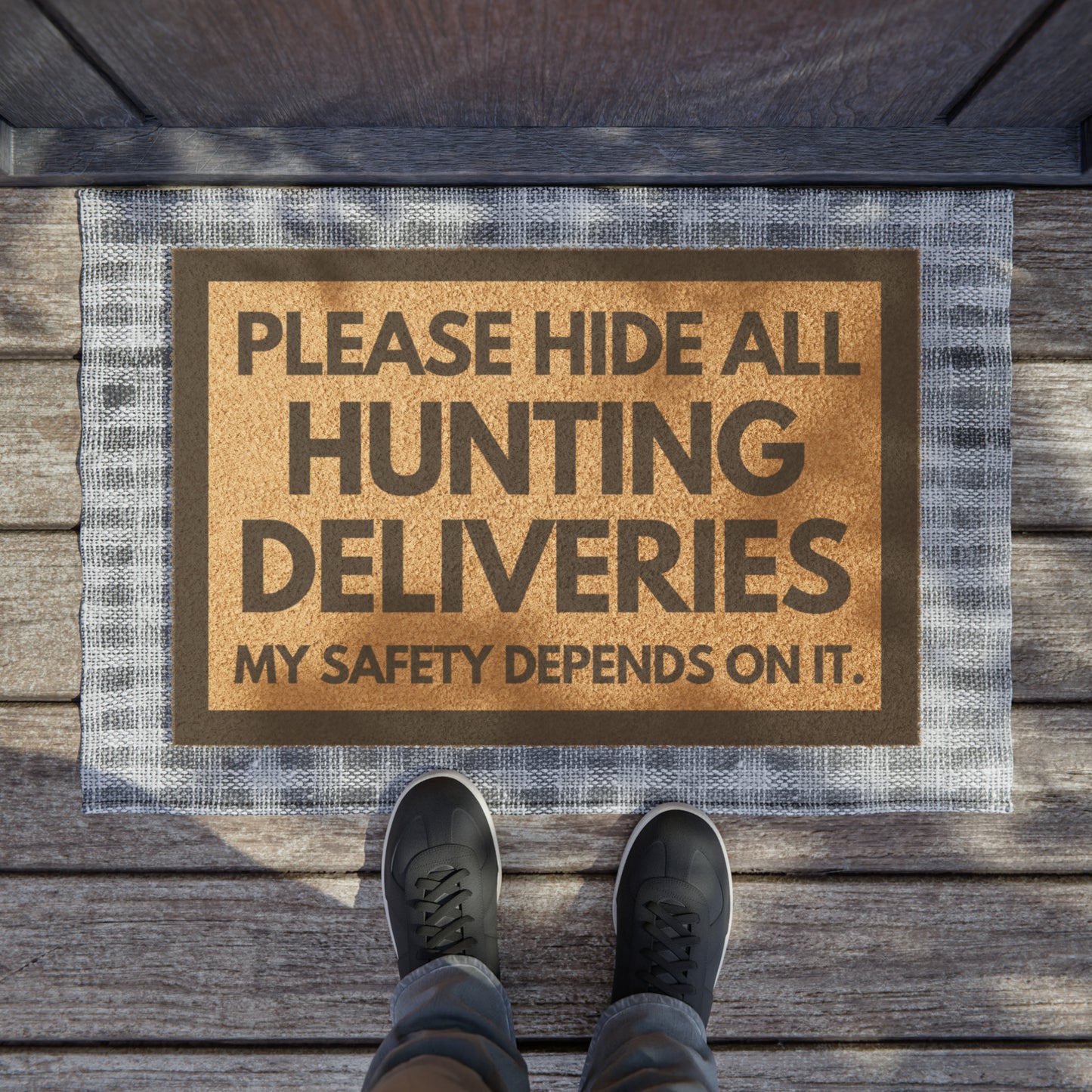 HUNTING DELIVERIES- SAFETY Doormat