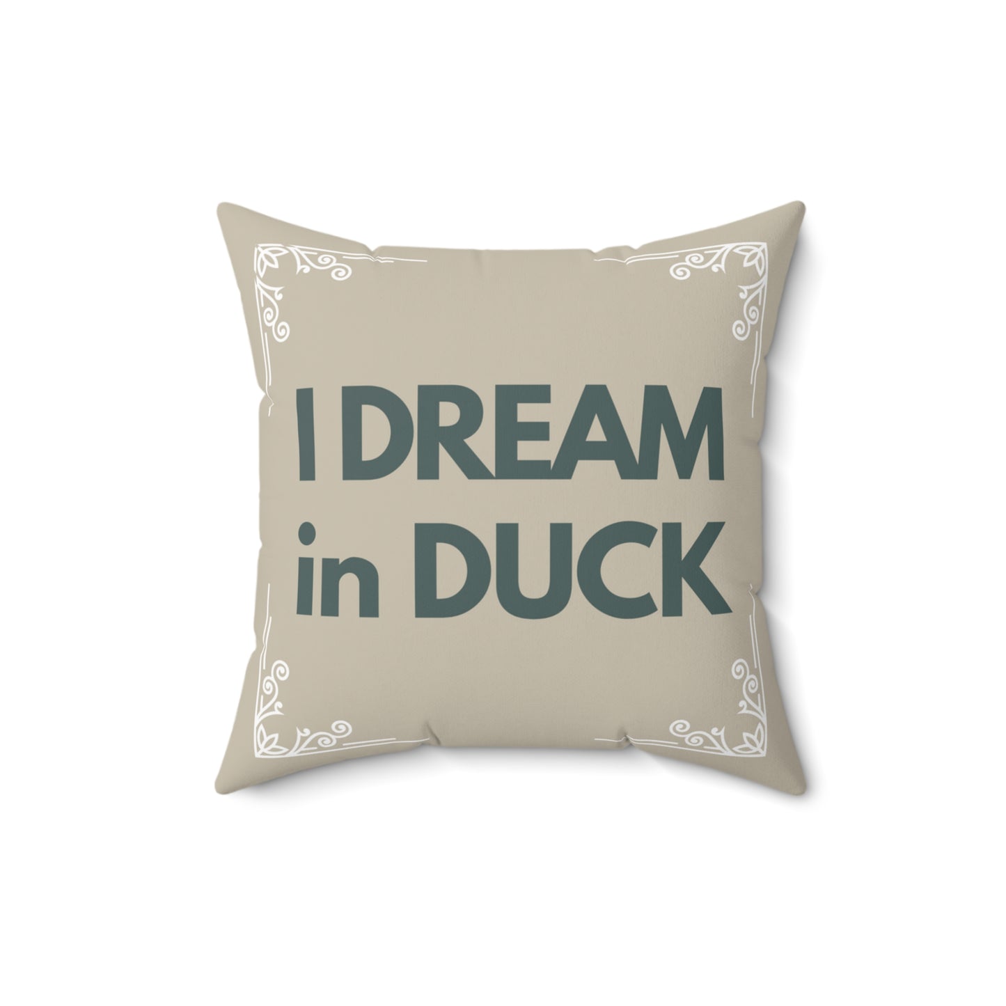 I DREAM Pillow in Cream/Olive