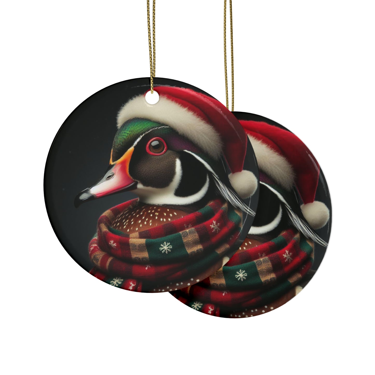 Christmas Wood Duck Ornaments