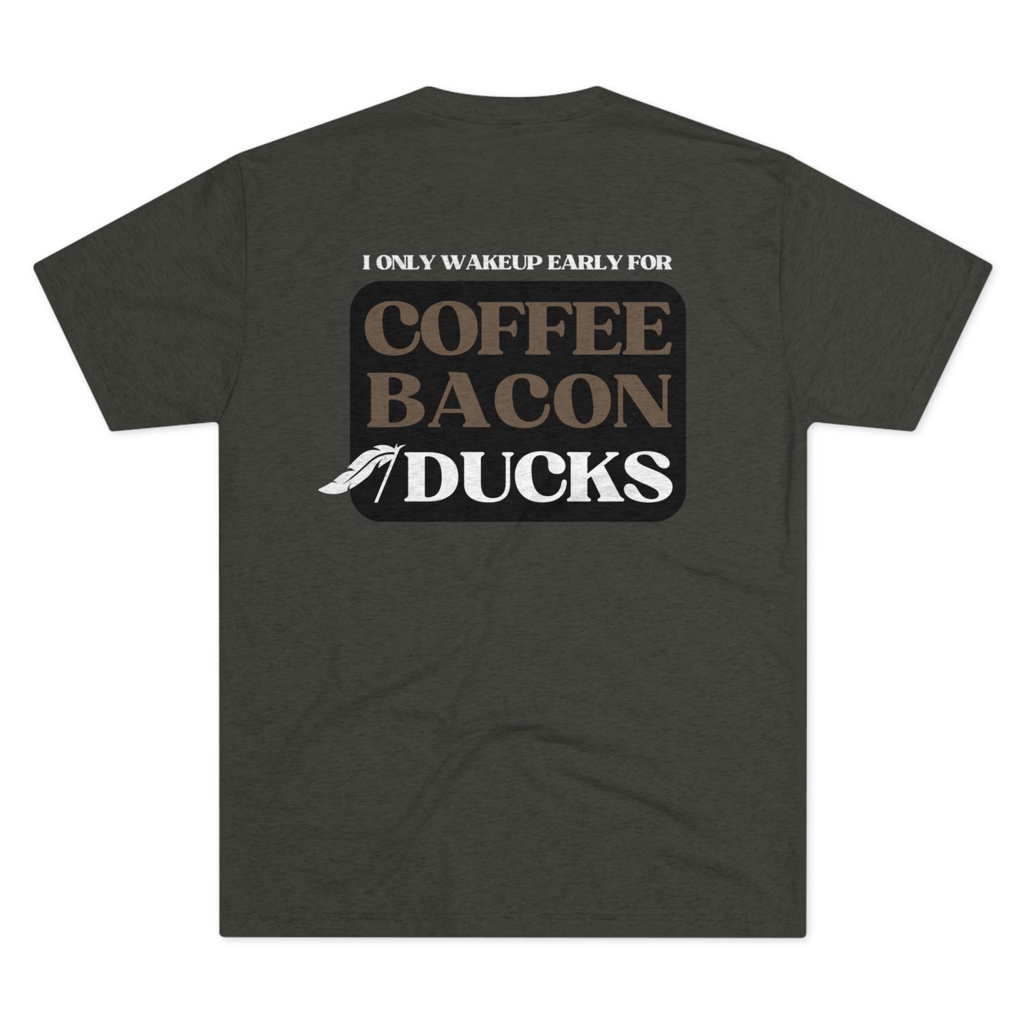 Coffee, Bacon & Ducks Tee (BACK DESIGN SHOWN / Multiple Colors)