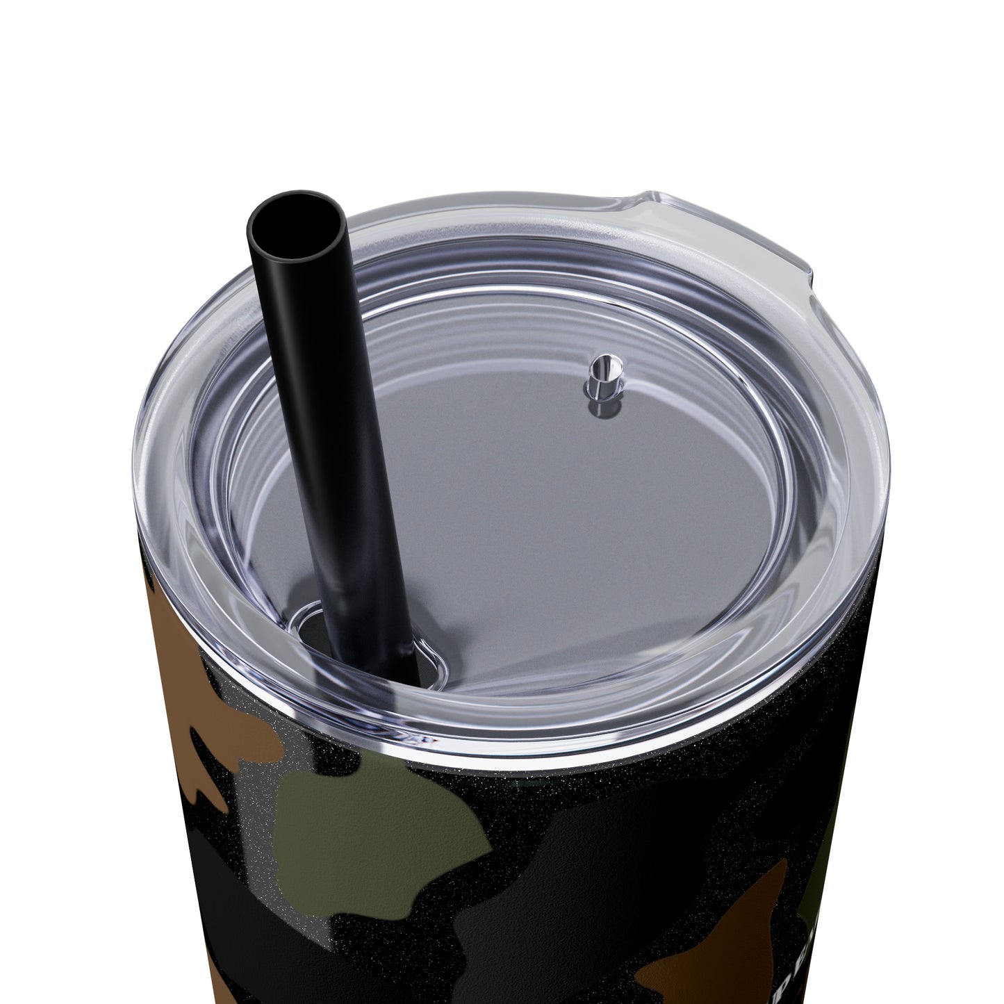 Coffee, Bacon & Ducks Skinny Tumbler with Straw (Multiple Colors)