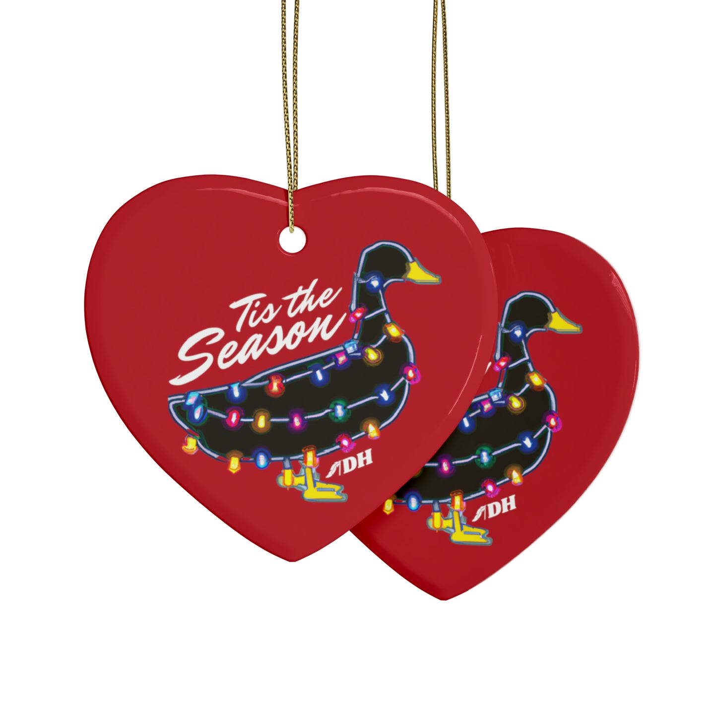 Tis the Season Ornaments - Red Heart