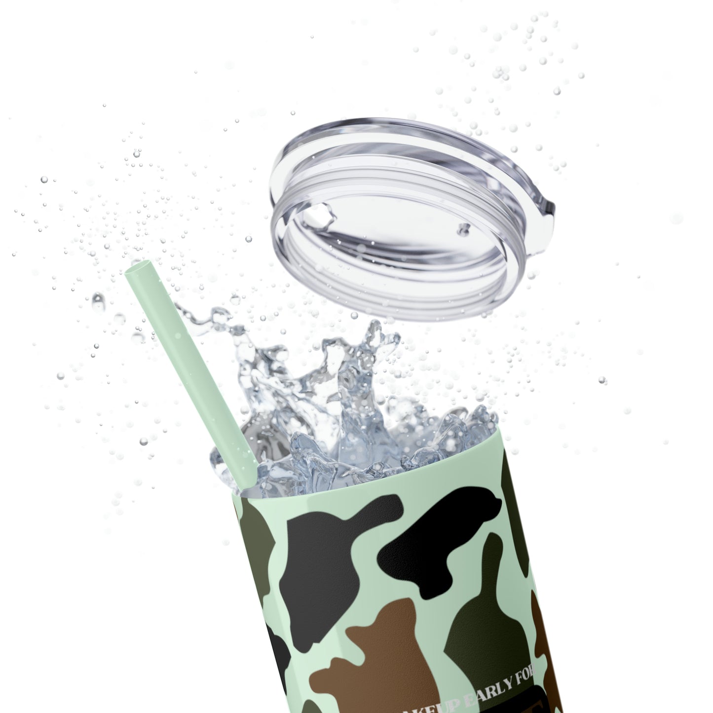 Coffee, Bacon & Ducks Skinny Tumbler with Straw (Multiple Colors)