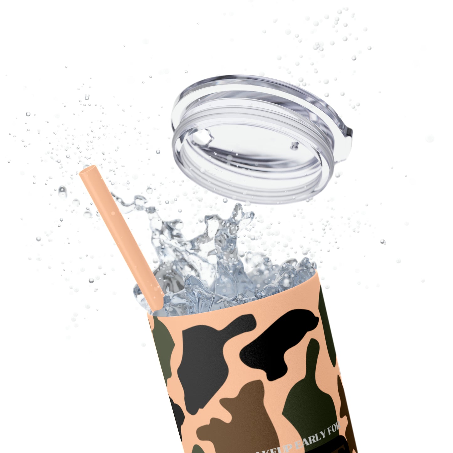 Coffee, Bacon & Ducks Skinny Tumbler with Straw (Multiple Colors)