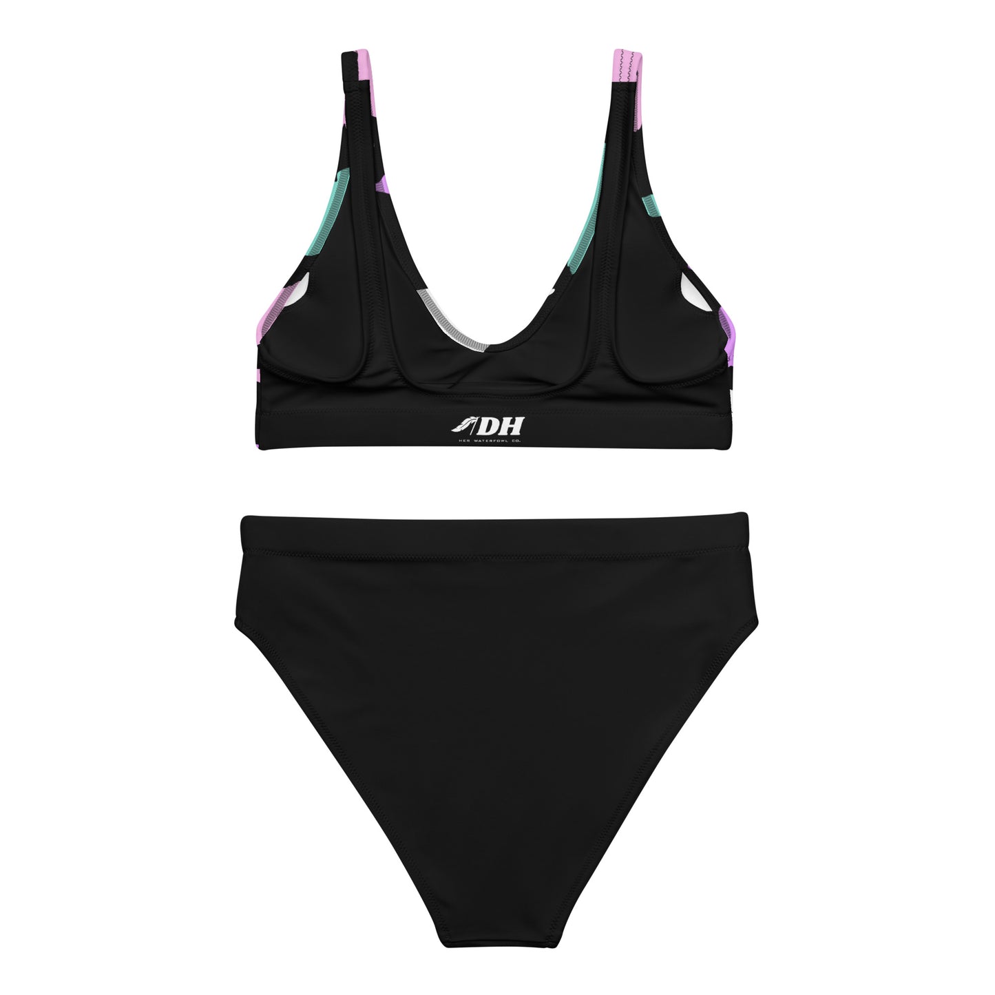 DH Cotton Candy Ducks Bikini Set in Black