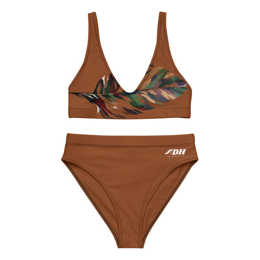 DH Camo Feather Bikini Set in Rust