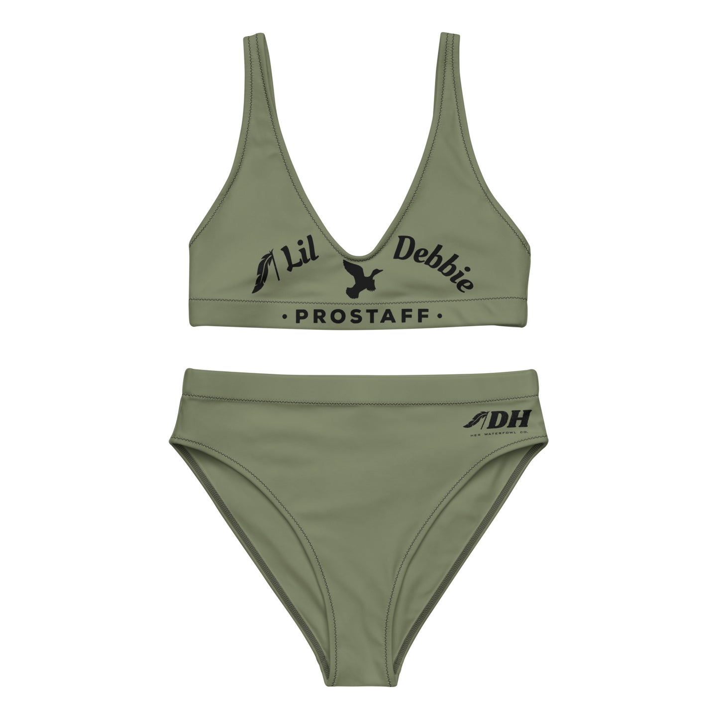 DH Lil' Debbie Prostaff Bikini Set in Light Olive/Black