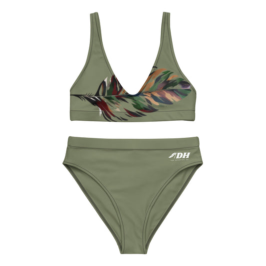 DH Camo Feather Bikini Set in Light Olive