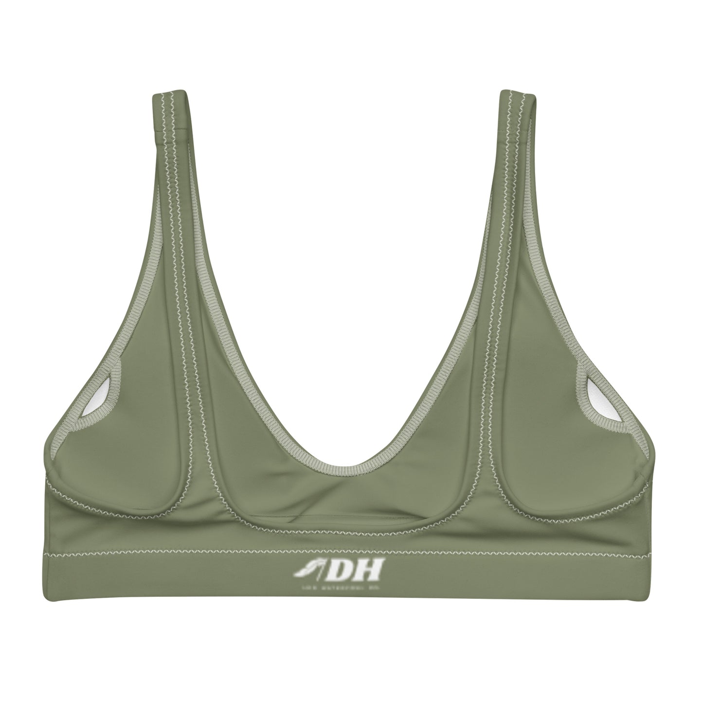 DH Smoked 'Em Bikini Top in Light Olive