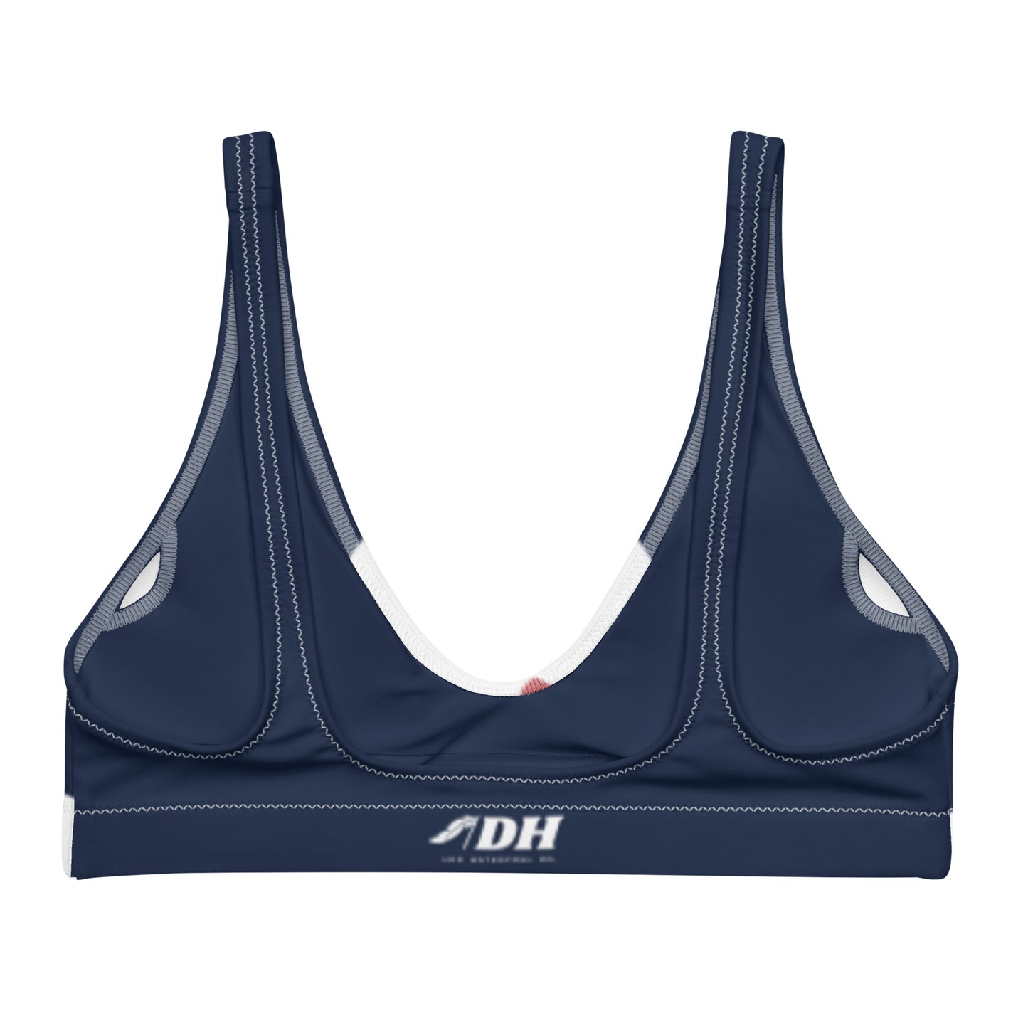 DH Mallard Lite Bikini Top in Navy/Red