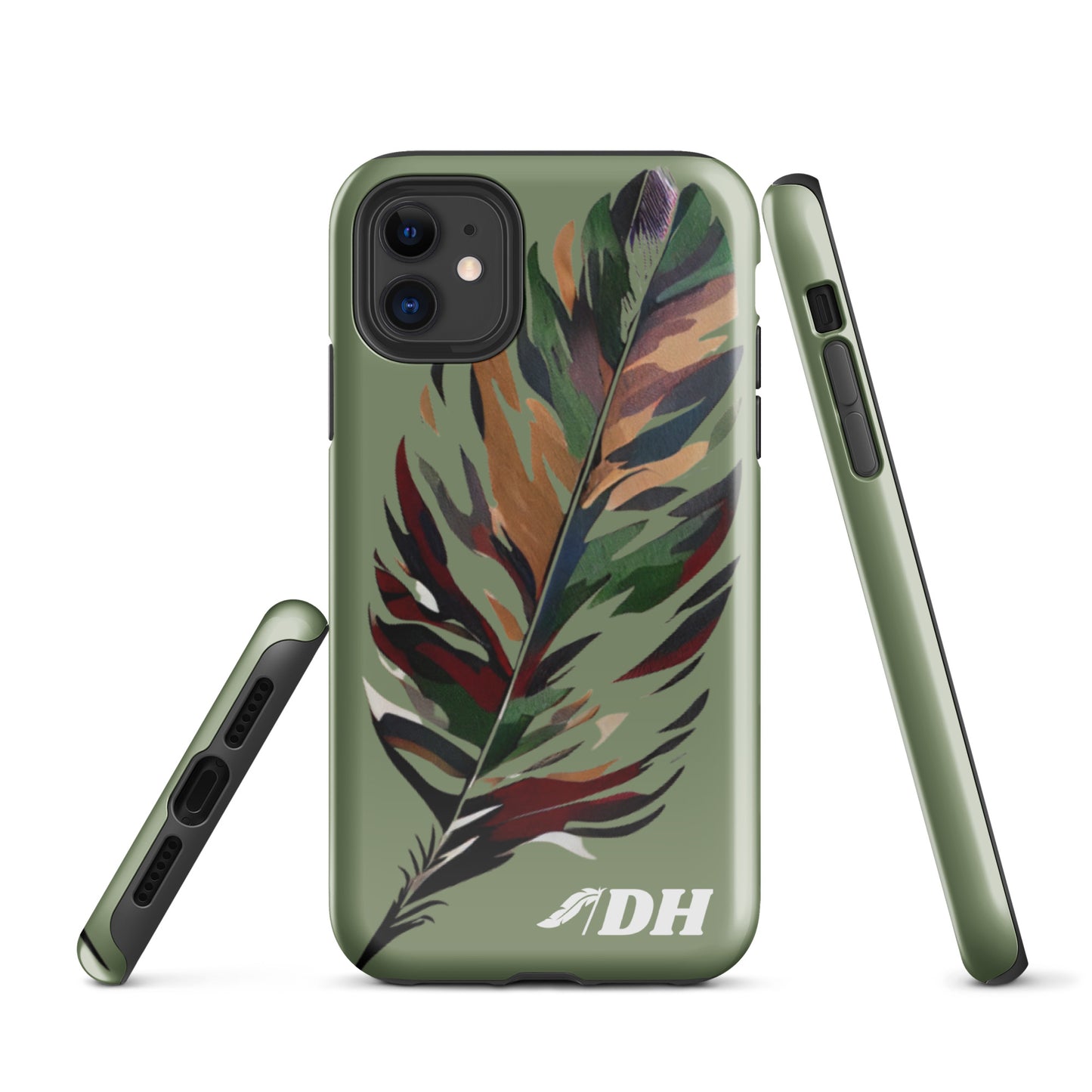 DH CAMO FEATHER Tough Case for iPhone® in Light Olive