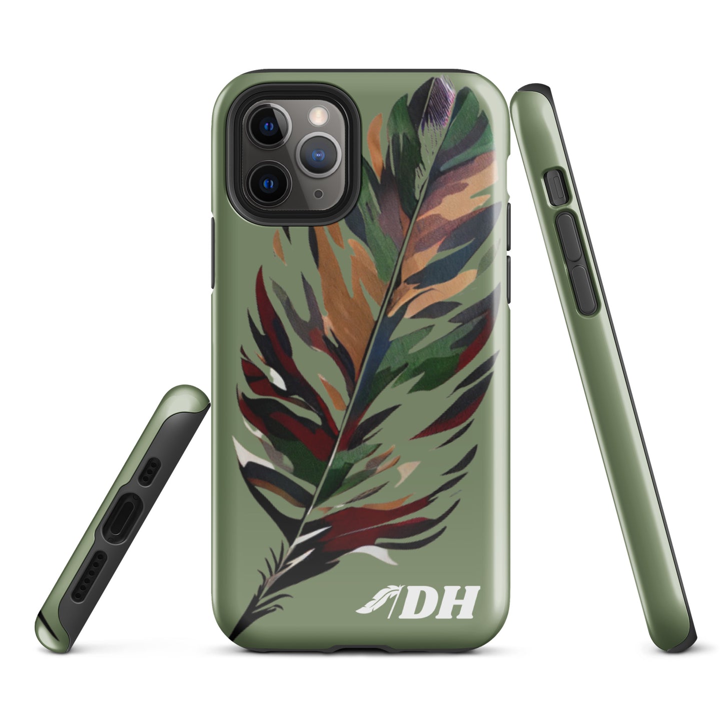 DH CAMO FEATHER Tough Case for iPhone® in Light Olive